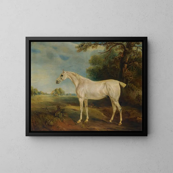 Le cheval gris mangé par les puces du marquis de Huntly - John Ferneley — inramlat konstverk på väggen