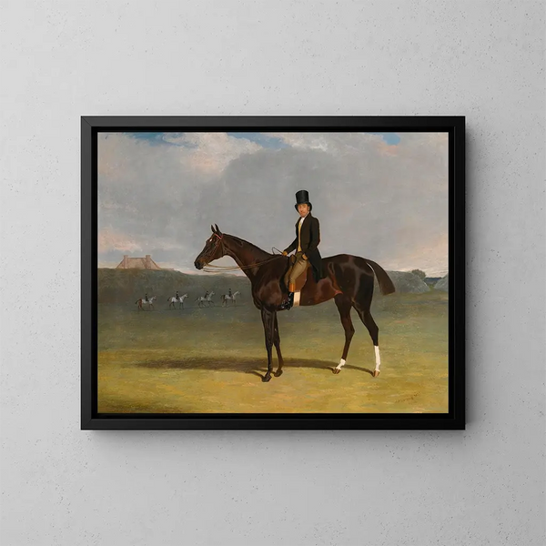 tränare till 5:e hertigen av Richmond på Newmarket Heath - John Frederick Herring den äldre — inramlat konstverk på väggen