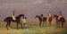 La Coupe de Doncaster de 1825 avec Mr Whittaker's Lottery, Mr Craven's Longwaist, Mr Lambton's Cedric et Mr Farquaharson's Figaro - John Frederick Herring l'Ancien — vy av konstverket