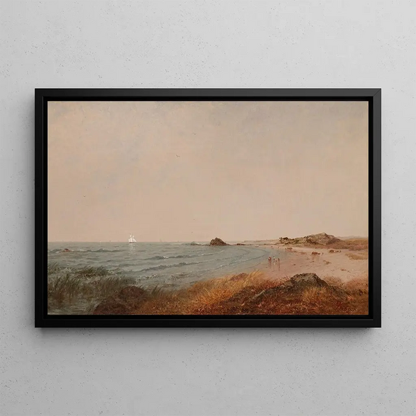 Plage de Beverly, Massachusetts - John Frederick Kensett — inramlat konstverk på väggen