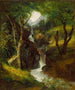 Cascade dans la forêt - John Frederick Kensett — vy av konstverket