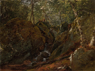 Catskills vattenfall - John Frederick Kensett — vy av konstverket