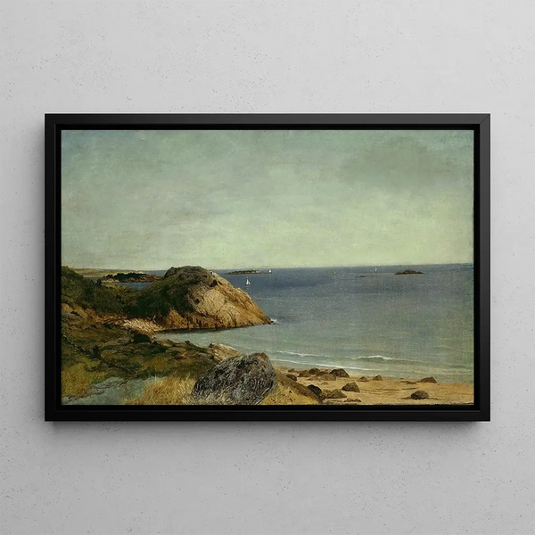 Côte rocheuse - John Frederick Kensett — inramlat konstverk på väggen