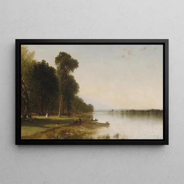 sommar dag vid Conesus-sjön - John Frederick Kensett — inramlat konstverk på väggen
