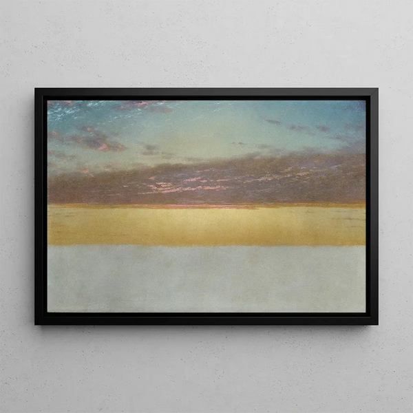 Ciel au coucher du soleil - John Frederick Kensett — inramlat konstverk på väggen