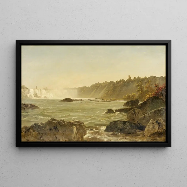Vue des chutes du Niagara - John Frederick Kensett — inramlat konstverk på väggen