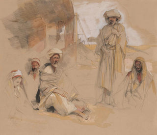 En beduinställning vid Gebel Tor i Sinaifjällen - John Frederick Lewis — vy av konstverket