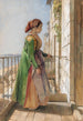 En ung grekisk flicka på en balkong 1840 - John Frederick Lewis — vy av konstverket