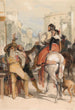 Scène de rue à Grenade le jour de la corrida - John Frederick Lewis — vy av konstverket