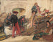 Scen de bataille espagnole: La proclamation de Don Carlos - John Frederick Lewis — vy av konstverket