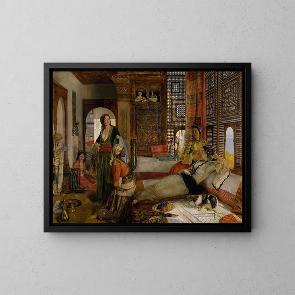 Le Harem - John Frederick Lewis — inramlat konstverk på väggen