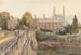 Clare College och bro över Cam med King's College i bakgrunden - John Fulleylove — vy av konstverket