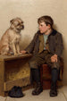 En konversation - John George Brown — vy av konstverket