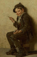 Le jeune artiste - John George Brown — vy av konstverket