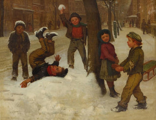 Vinterlekar - John George Brown — vy av konstverket