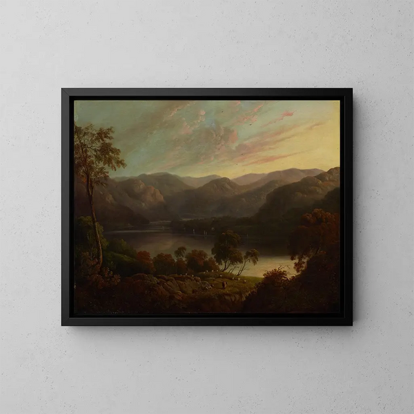 Vue de paysage dans le Cumberland - John Glover — inramlat konstverk på väggen