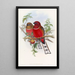Trogon de Hodgson - John Gould — inramlat konstverk på väggen