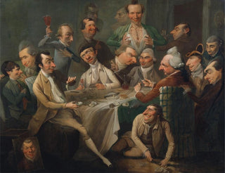 Ett gäng karikatyrer - John Hamilton Mortimer — vy av konstverket