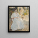 Figur i konstnärens kvinna Sunlight - John Henry Twachtman — inramlat konstverk på väggen