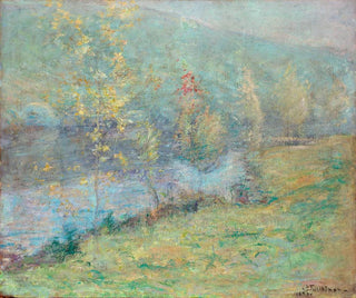Morgondisig dimma - John Henry Twachtman — vy av konstverket