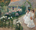 På terrassen - John Henry Twachtman — vy av konstverket
