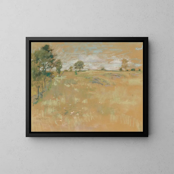 Prairies à Branchville, Connecticut - John Henry Twachtman — inramlat konstverk på väggen