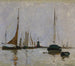 lugn hamn i Nederländerna - John Henry Twachtman — vy av konstverket