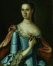 fru William Carmichael - John Hesselius — vy av konstverket