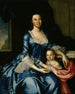 Mme Matthew Tilghman Anna Lloyd 1724-1794 och hennes dotter Anna Maria 1755-1843 - John Hesselius — vy av konstverket
