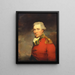 En okänd brittisk officer, troligen från 11:e infanteriregementet i North Devonshire, omkring 1800 - John Hoppner — inramlat konstverk på väggen
