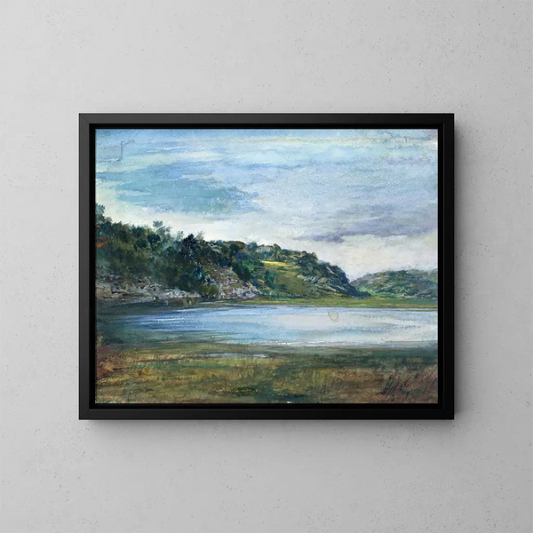 Rochers du paradis, étude à Paradise, Newport, Rhode Island - John La Farge — inramlat konstverk på väggen