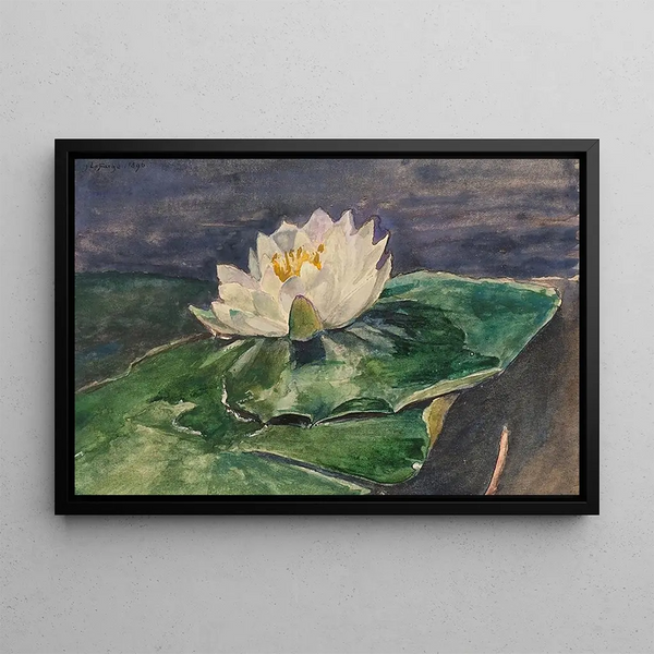 Nénuphar - John La Farge — inramlat konstverk på väggen