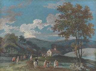 John Laporte - A Country Church Amongst Hills.webp