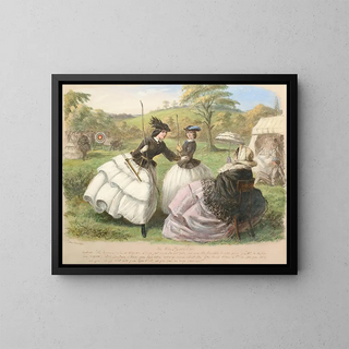 Les bons archers - John Leech — inramlat konstverk på väggen