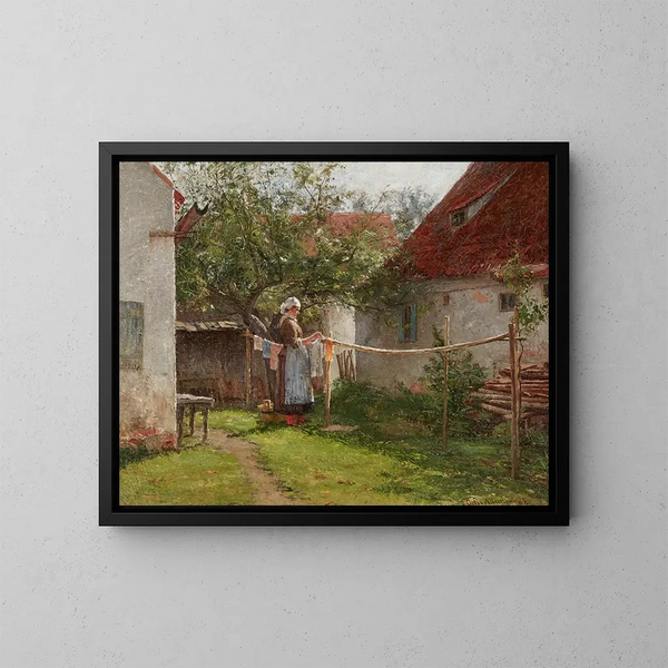 Vårdag i Bayern - John Ottis Adams — inramlat konstverk på väggen