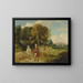 JMW Turner och Walter Fawkes vid Farnley Hall - John R Wildman — inramlat konstverk på väggen