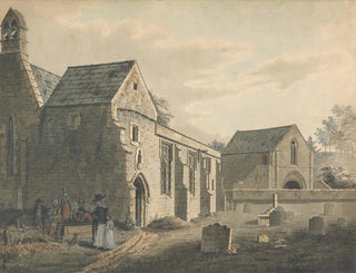 Cimetière de l'église et figures - John Roe de Warwick — vy av konstverket