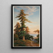 Sequoias Santa Cruz Mts Cal - John Ross Key — inramlat konstverk på väggen