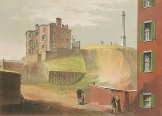 John Rubens Smith - Old Boston Beacon Hill with Mr Thurstons house from Bowdoin St.webp