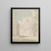 Washington Monument som tittar norrut över Washington Place i Baltimore, Maryland - John Rubens Smith — inramlat konstverk på väggen