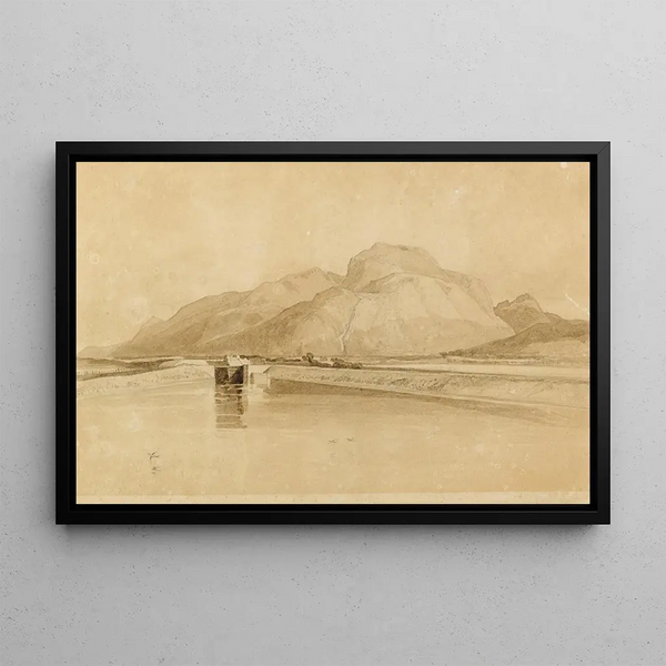 En kanal i Normandie - John Sell Cotman — inramlat konstverk på väggen