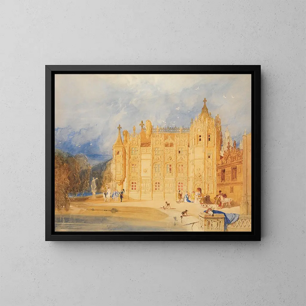 klostret i Saint-Ouen-abbey i Rouen - John Sell Cotman — inramlat konstverk på väggen