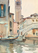 en bro och en campanile i Venedig - John Singer Sargent — vy av konstverket