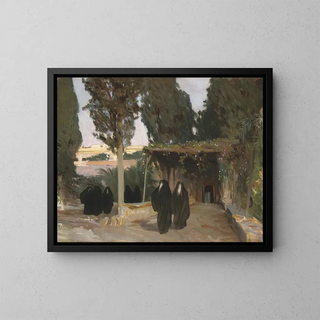 En skuggad väg i Orienten - John Singer Sargent — inramlat konstverk på väggen