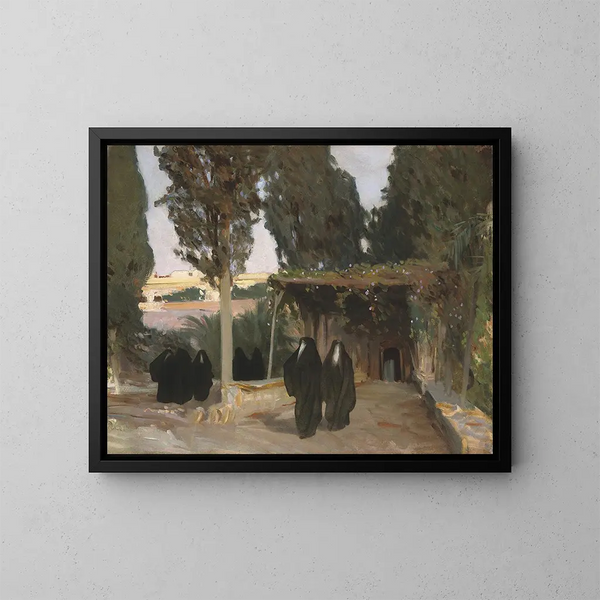 En skuggad väg i Orienten - John Singer Sargent — inramlat konstverk på väggen