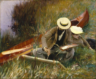 En studie i utomhusmiljö - John Singer Sargent — vy av konstverket