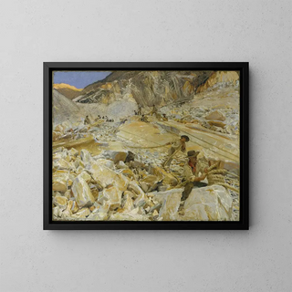 Descendre le marbre des carrières à Carrara - John Singer Sargent — inramlat konstverk på väggen