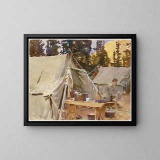 Camp au lac O'Hara - John Singer Sargent — inramlat konstverk på väggen