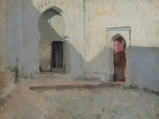 inomhusgård i Tétouan, Marocko - John Singer Sargent — vy av konstverket