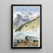 Gspaltenhorn Mürren - John Singer Sargent — inramlat konstverk på väggen